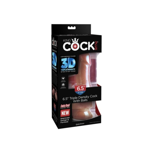 Dildo Triple Density with Testicles 6.5 Caramel - immagine 7