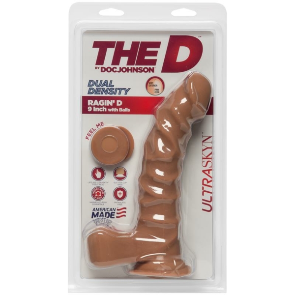 Dual Density Dildo RaginD with Balls 9 Caramel - immagine 2