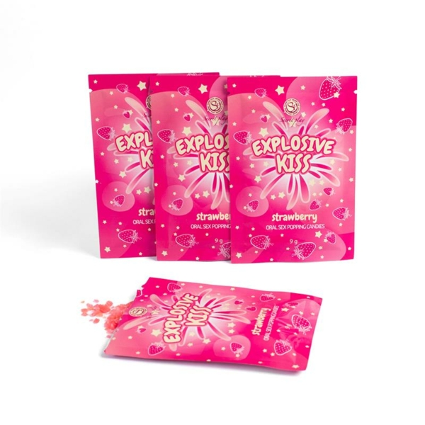 Explosive Candies Oral Sex Popping Candies 1 Sachet Strawberry Flavor - immagine 5