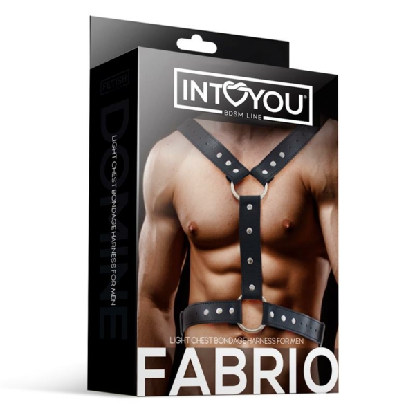 Fabrio Male Chest Bondage Harness Vegan Leather - immagine 3