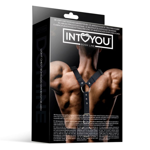 Fabrio Male Chest Bondage Harness Vegan Leather - immagine 4