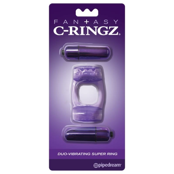 Fantasy C-Ringz Duo-Vibrating Super Ring Purple - immagine 3