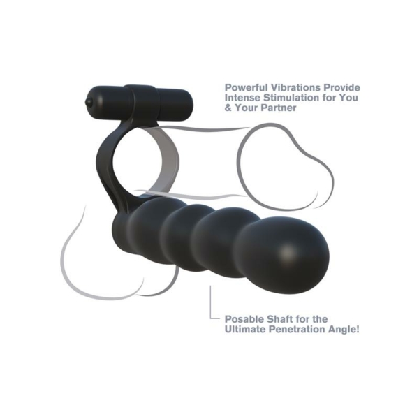 Fantasy C-Ringz Posable Partner Double Penetrator Black - immagine 2