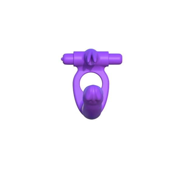 Fantasy C-Ringz Silicone Double Penetrator Rabbit Purple - immagine 5