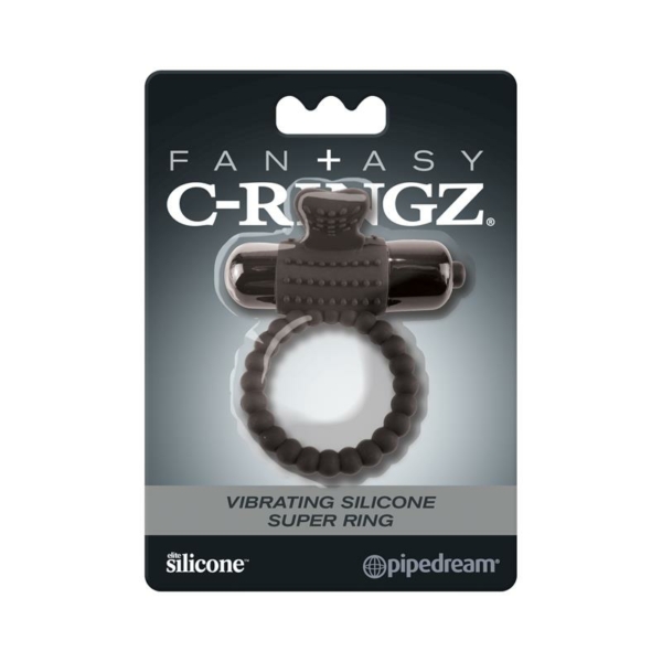 Fantasy C-Ringz Vibrating Silicone Super Ring Black - immagine 3