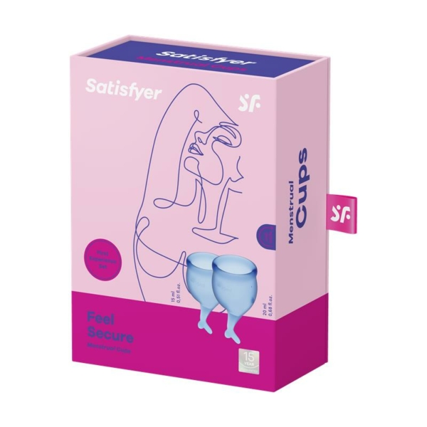 Feel Secure Menstrual Cup Dark Blue Pack of 2 - immagine 4