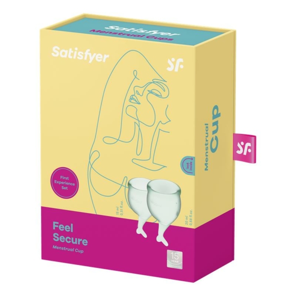 Feel Secure Menstrual Cup Light Green Pack of 2 - immagine 4