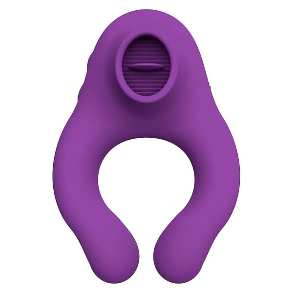 Fenda Vibrating Ring with Licking Tongue and Remote Control 3 Motors Magnetic USB - immagine 2