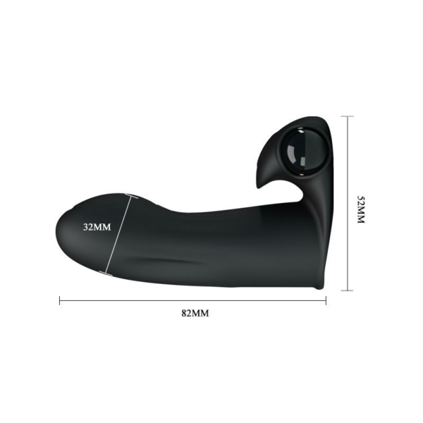 Finger Sleeve Vibrator Black - immagine 7