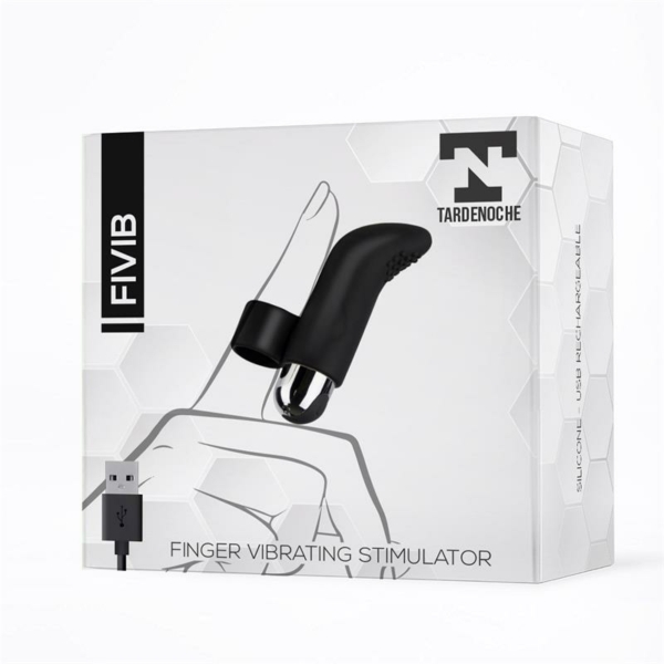 Fivib Finger Vibrating Stimulator USB Silicone Black - immagine 2