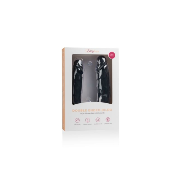 Flexible Silicone Black Double Dildo 40 cm - immagine 4