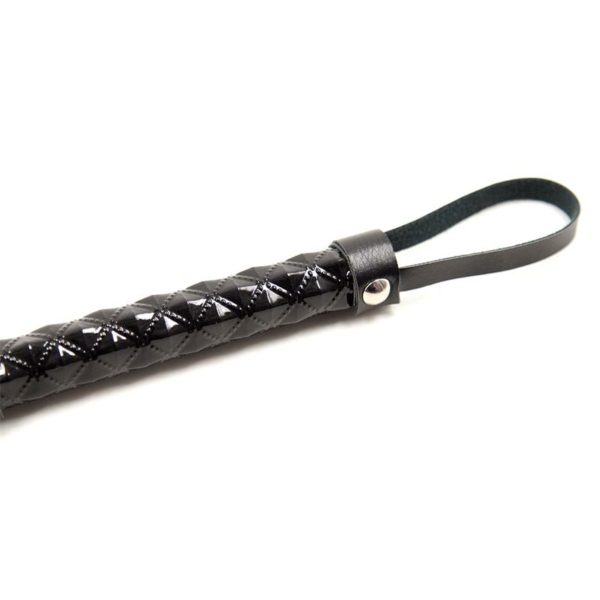 Flogger Diamond Pattern with Metal Hardware 39 cm Black - immagine 3