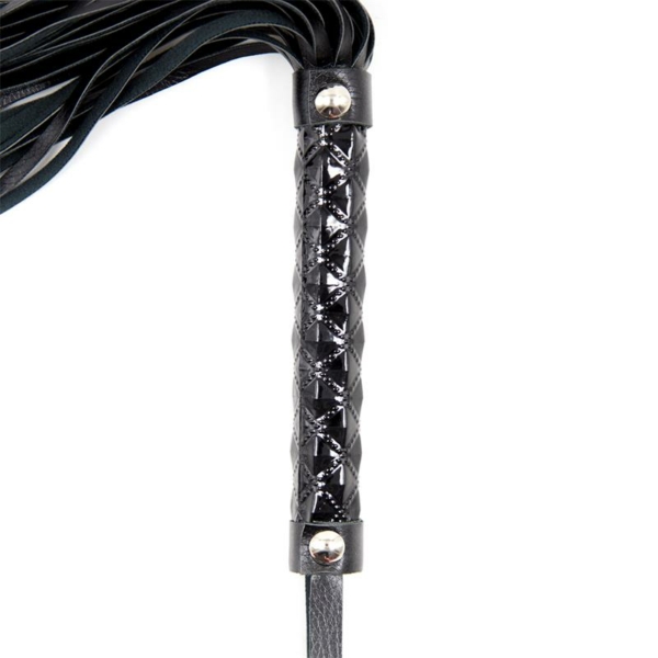 Flogger Diamond Pattern with Metal Hardware 39 cm Black - immagine 4