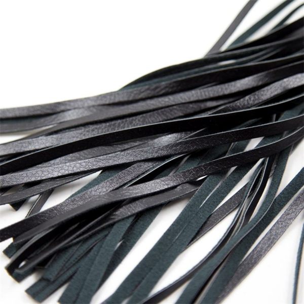 Flogger Diamond Pattern with Metal Hardware 39 cm Black - immagine 5