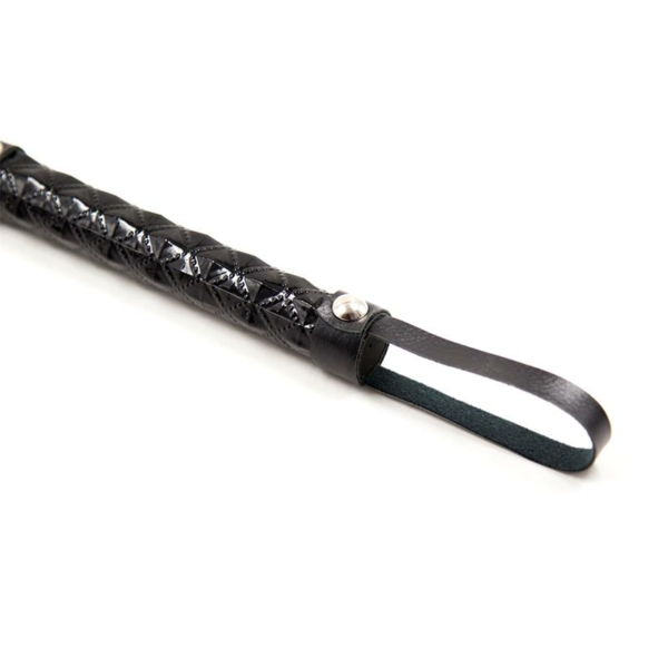 Flogger Diamond Pattern with Metal Hardware 39 cm Black - immagine 6