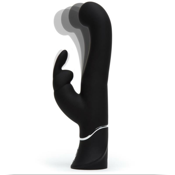 G-Spot Stroker Rabbit Vibrator Black - immagine 3