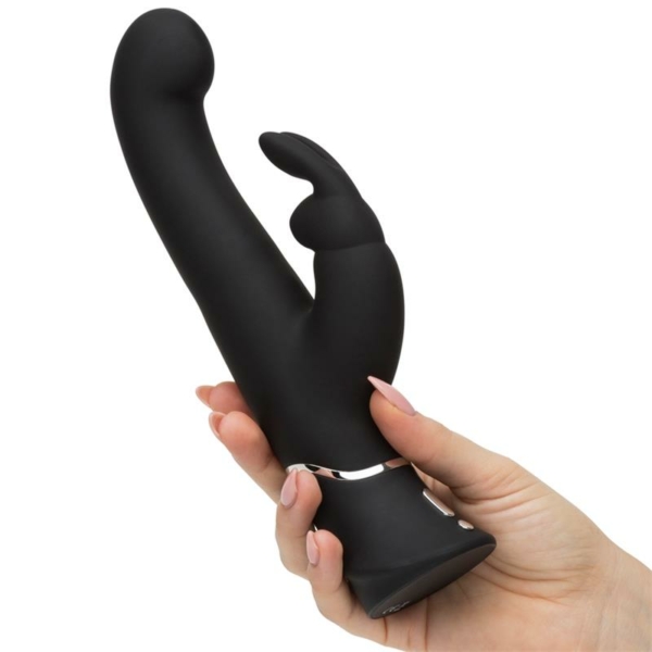 G-Spot Stroker Rabbit Vibrator Black - immagine 4