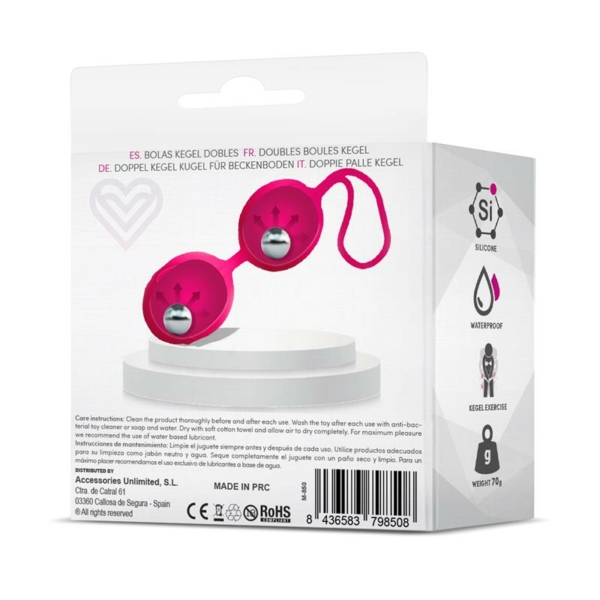 Geisha Double Kegel Balls Rose Red 70 gr - immagine 3