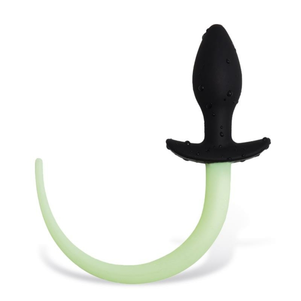 Glow in the Dark Dog Tail Butt Plug - immagine 3