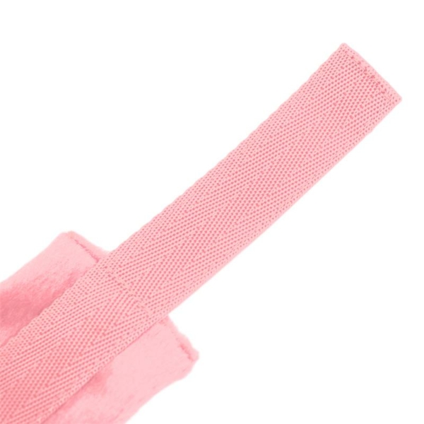 Handcuffs with Velcro with Long Fur Pink - immagine 4
