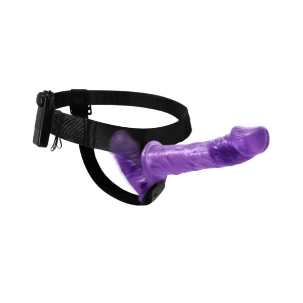 Harness Double Dildo with Vibration Purple - immagine 2