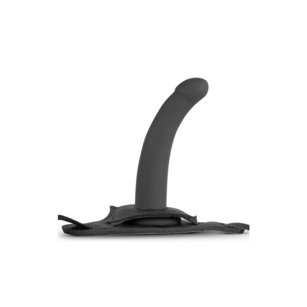 Harness with Silicone Dildo - Black - immagine 3