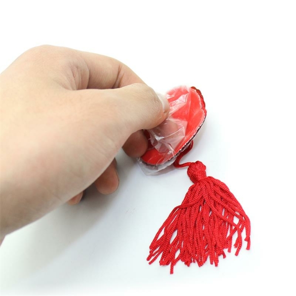 Heart Sequin Nipple Cover with Tassel Red - immagine 5