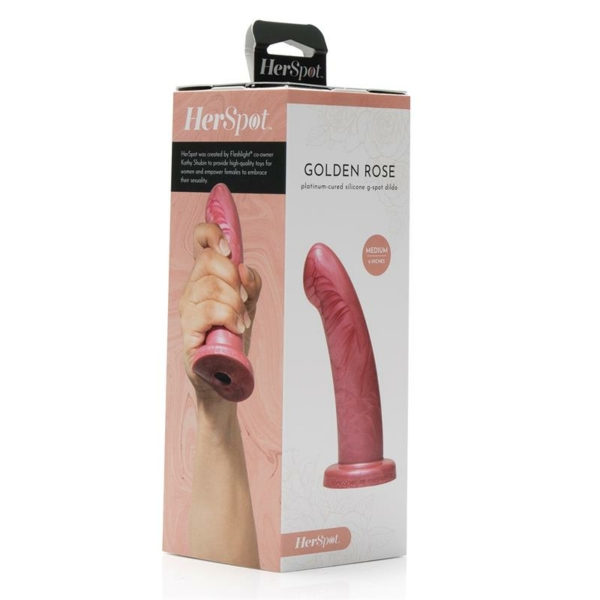 Herspot Dildo Golden Rose Medium Size - immagine 7