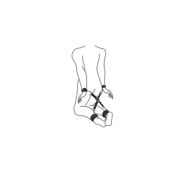Hogtie with Hand and Anklecuffs Black - immagine 5