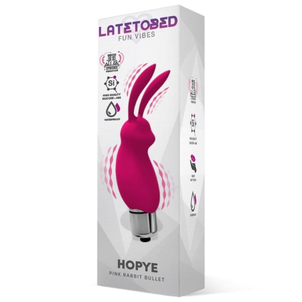 Hopye Rabbit Vibrating Bullet Silicone Pink - immagine 2