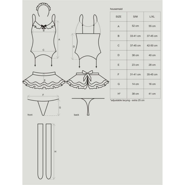 Housemaid Costume 5 Pieces - immagine 5