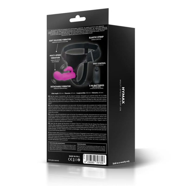 Hymax Strap-On Harness Multi-Speed Vibe with Rabbit and Remote Control - immagine 6