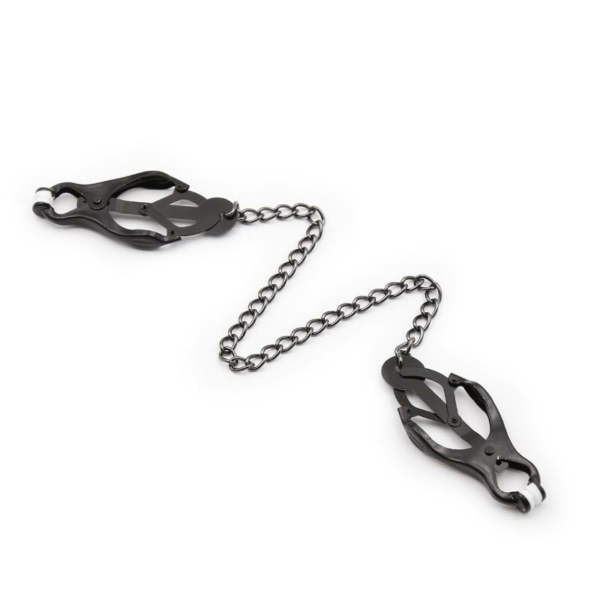 Japanese Nipple Clamps with Chain Black - immagine 4
