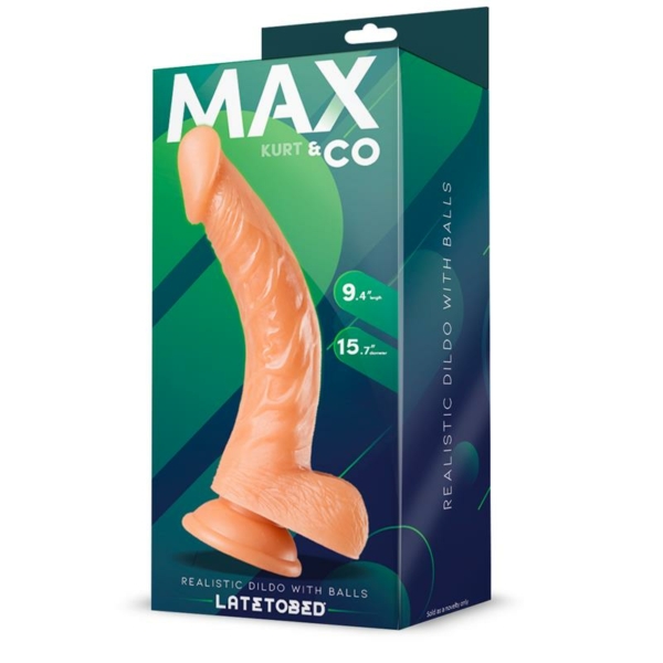 Kurt Realistic Dildo with Testicles Flesh 9,4 - 24 cm - immagine 2
