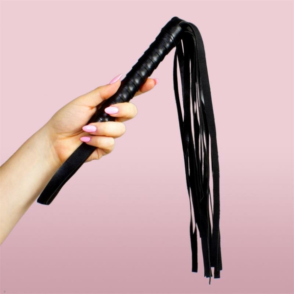 Leather Whip 45 cm Black - immagine 2