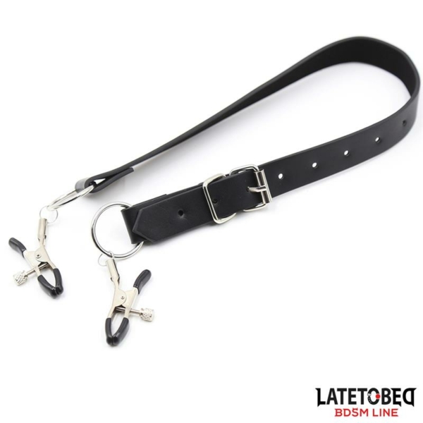 Leg Bondage Strap with Clitoris Clamps - immagine 4