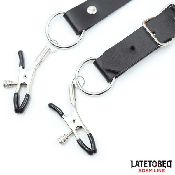 Leg Bondage Strap with Clitoris Clamps - immagine 6