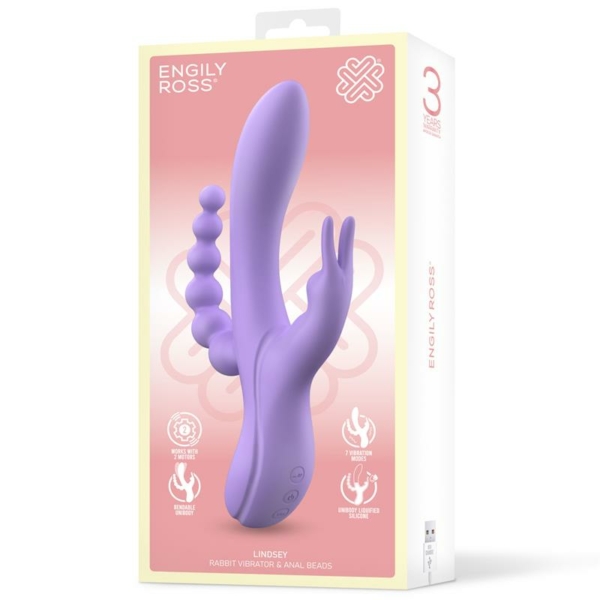 Lindsay Vibe with Anal Chain Liquid Silicone Unibody Flexible 2 Motors - immagine 8