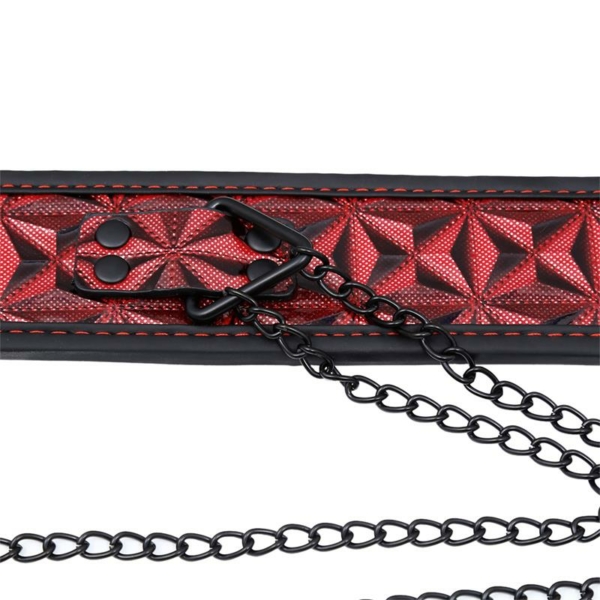 llar with Nipple Clamps Diamond Vegan Leather - immagine 4