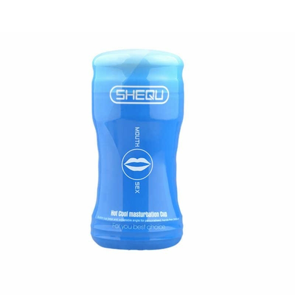 Male Masturbator Mouth Opening Blue - immagine 2