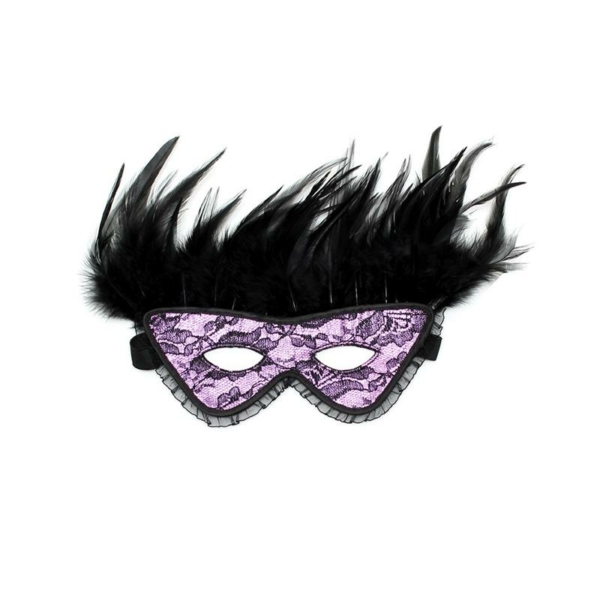 Máscara de Lujo con Plumas Purple - immagine 2