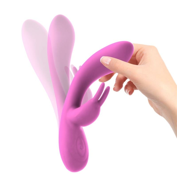 Mauve Unibody Liquefied Silicone Vibe USB Pink - immagine 4