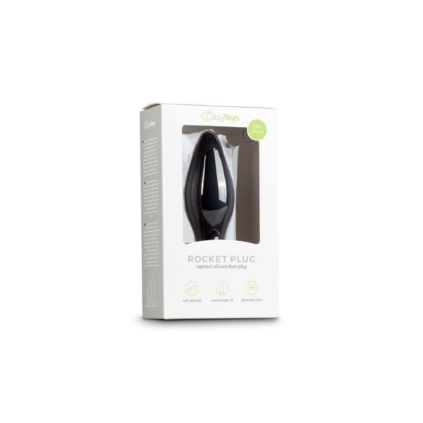 Medium Black Silicone Buttplug - immagine 5