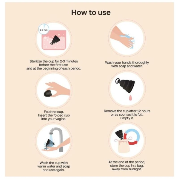 Menstrual Cup Gcup Mystic Noir Size S - immagine 10