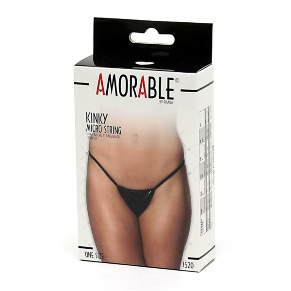 Micro Thong Black Size One Size - immagine 3