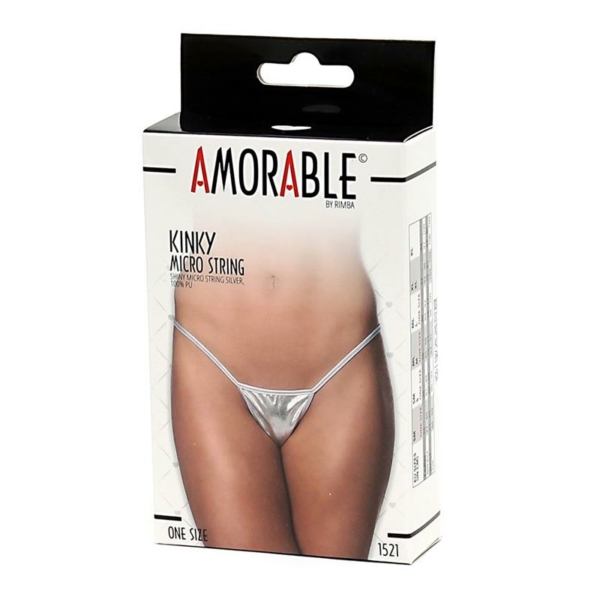 Micro Thong Silver Plated One Size - immagine 3