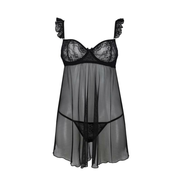Milagros Chemise and Thong Black - immagine 3
