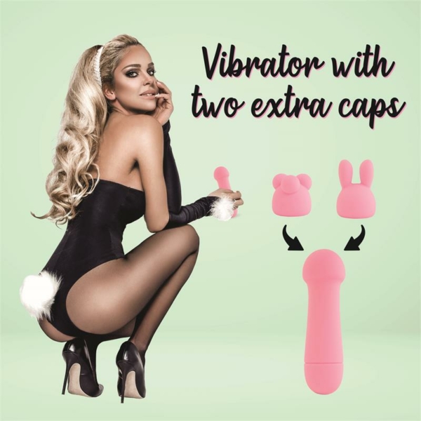 Mister Bunny Massage Vibe with 2 Silicone Caps Pink - immagine 4