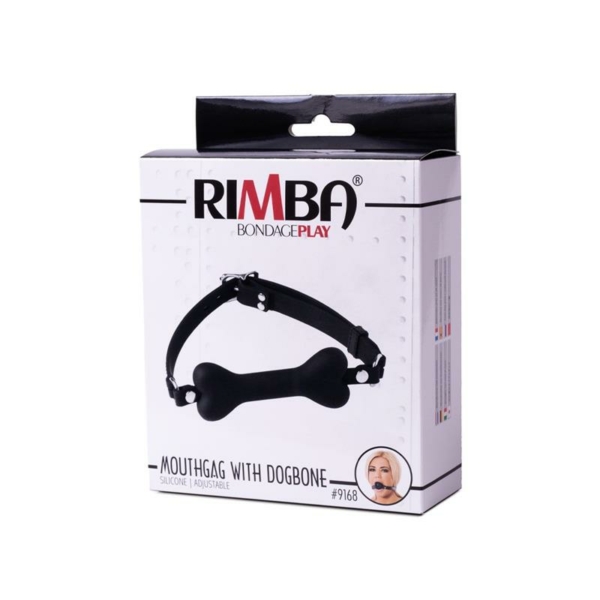 Mouthgag with Dogbone Black - immagine 2