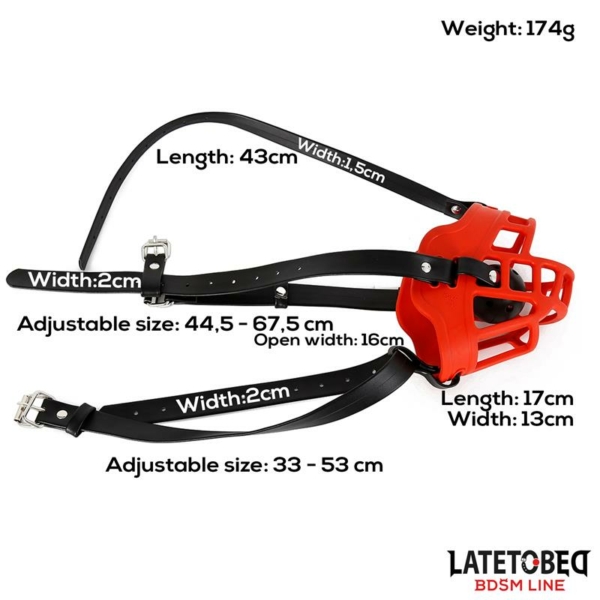 Muzzle with Breathable Gag Ball - immagine 12